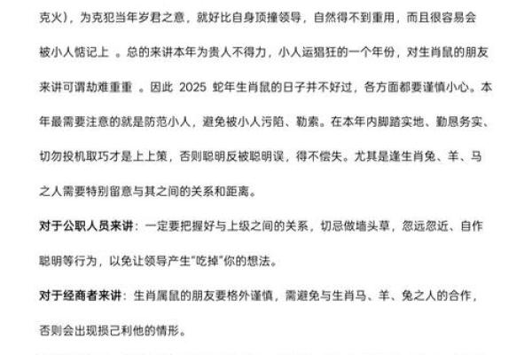 鼠年生人2025年运势及运程