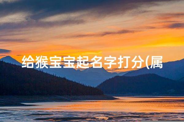 下午三点出生的属猴男孩如何取名，适合什么字姓名