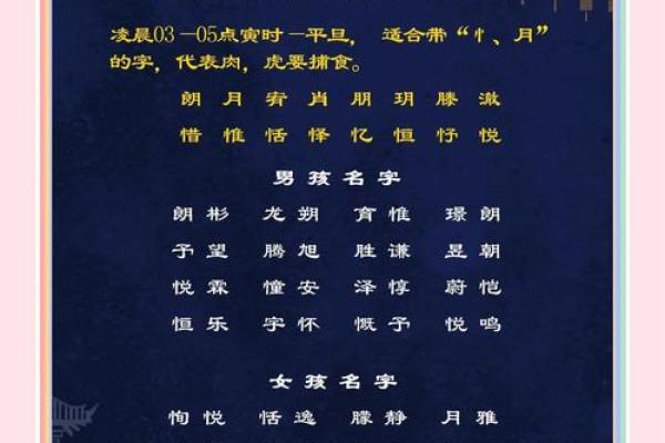 晚上8点出生的属虎男孩如何起名，宜用什么字姓名