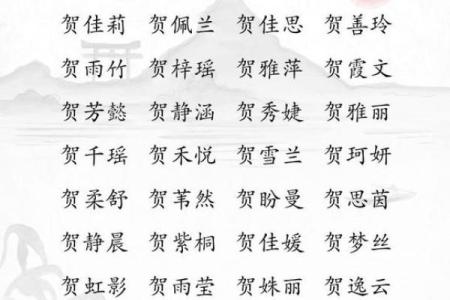 贺姓女孩名字大全-贺姓女孩起名字大全-贺姓名字大全姓名