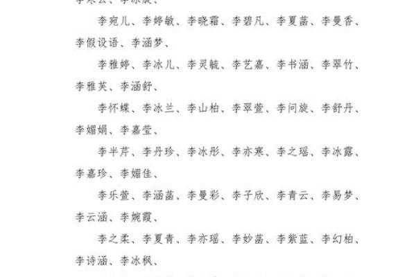 李姓女孩名字大全-李姓女孩起名字大全-李姓名字大全姓名